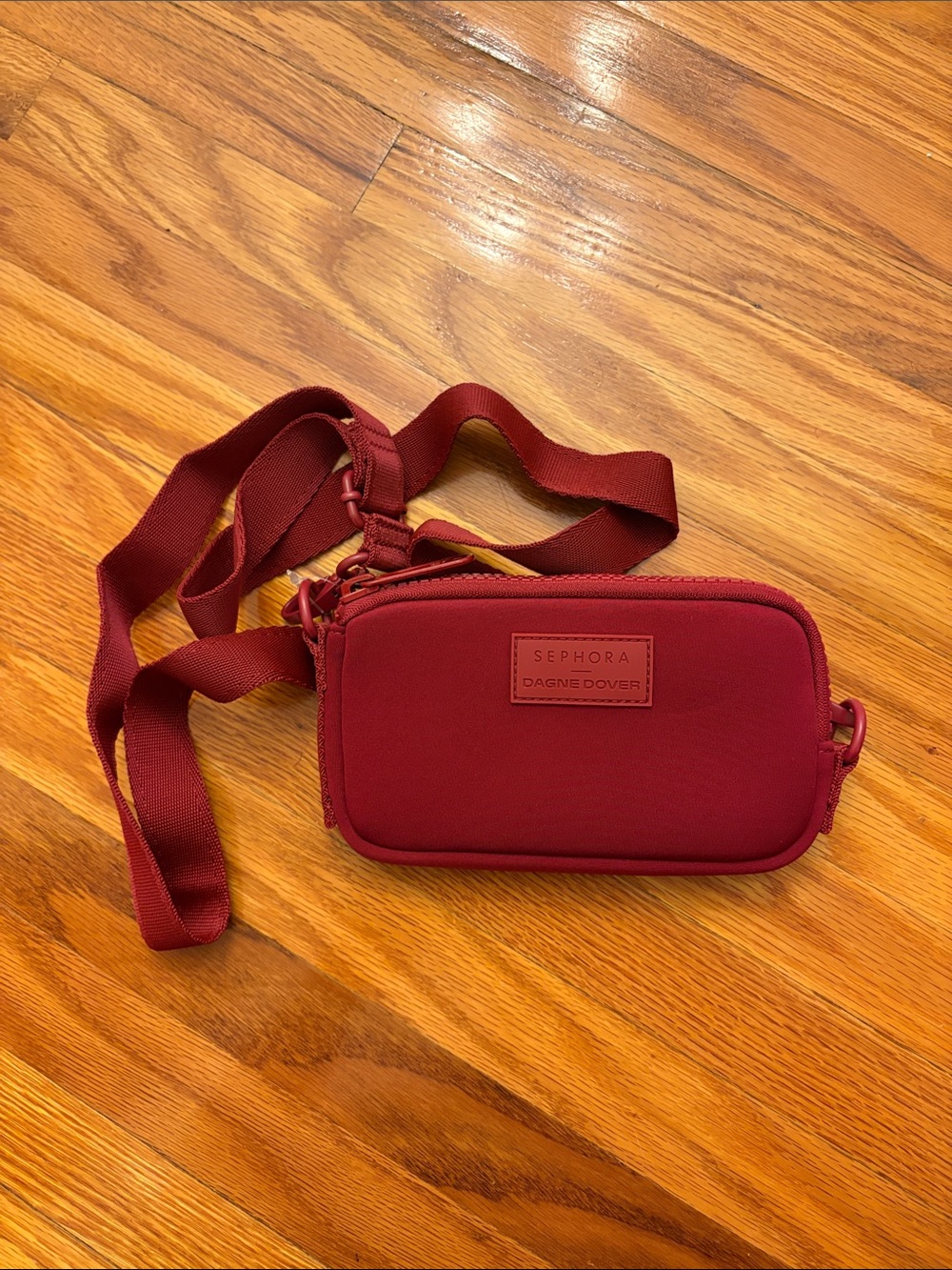 Dagne Dover Crossbody Bag in Burgundy Red